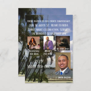 Een viering van een tropische kerk kaart