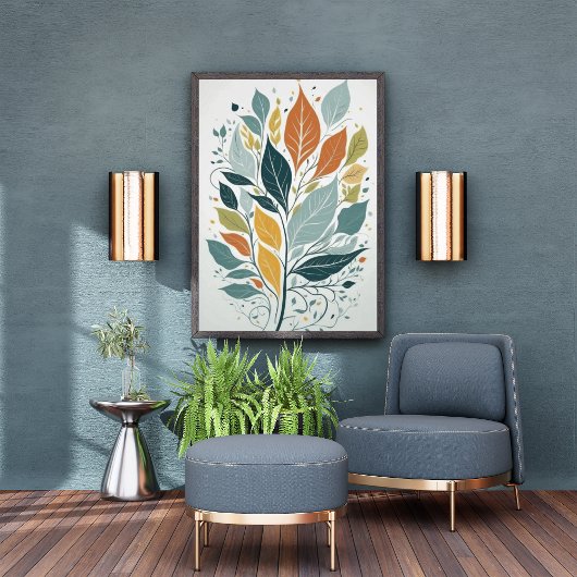 Een viering van Herfst gebladerte Foto Afdruk