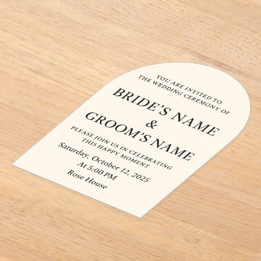 Een viering van liefde acryl uitnodigingen (Laagn)