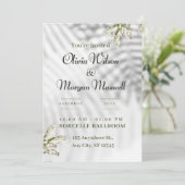 Een viering van liefde: bruiloft uitnodiging (Staand voorkant)