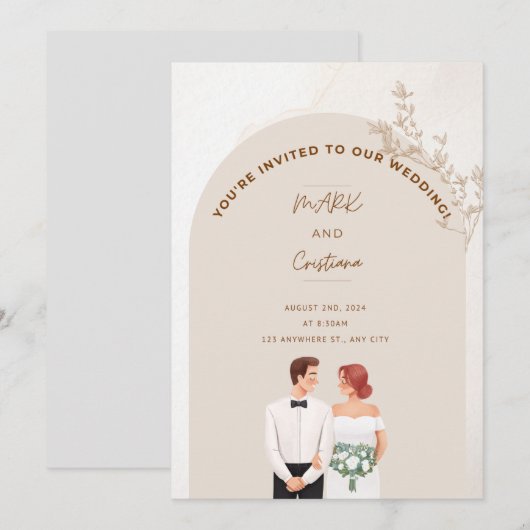 Een viering van liefde kaart (Voorkant / Achterkant)