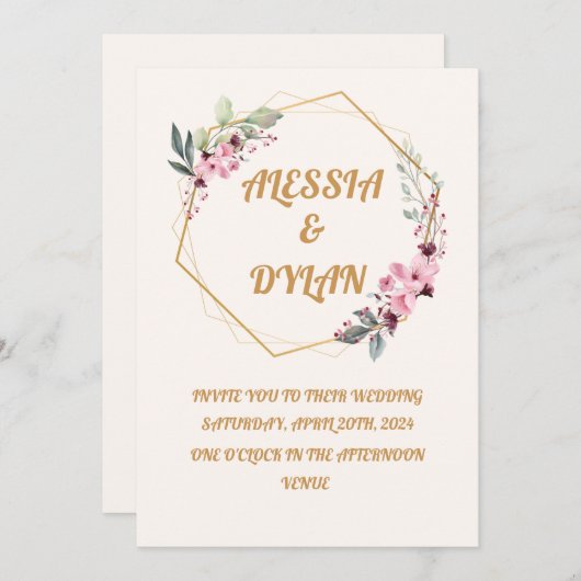 Een viering van liefde kaart (Voorkant / Achterkant)