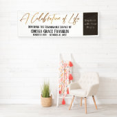 Een viering van Life Gold Handwriting met foto Spandoek (Insitu)