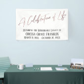 Een viering van Life Roos Gold Modern Handwriting Spandoek (Beurs)