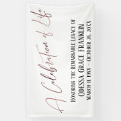 Een viering van Life Roos Gold Modern Handwriting Spandoek (Verticaal)