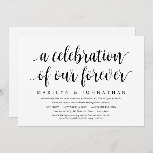 Een viering van onze eeuwenoude, weduwende opkomst kaart (Voorkant / Achterkant)