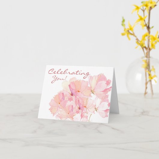 Een viering van U de Kaart van de Verjaardag (Gele Bloem)