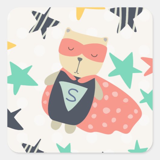 een vierkante sticker (Voorkant)