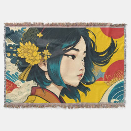 Een Vietnamees meisje in volle bloei Deken