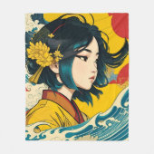 Een Vietnamees meisje in volle bloei Fleece Deken (Voorkant)