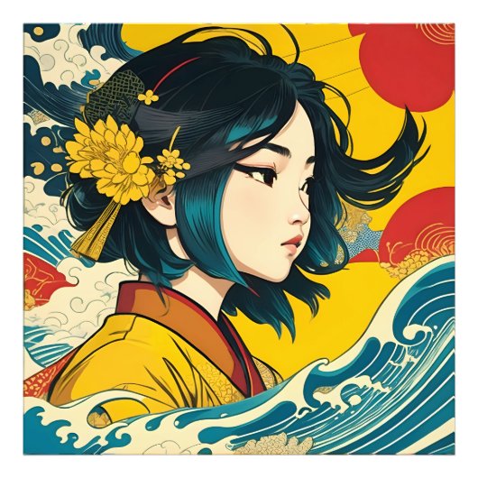 Een Vietnamees meisje in volle bloei Foto Afdruk (Voorkant)