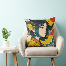 Een Vietnamees meisje in volle bloei Kussen