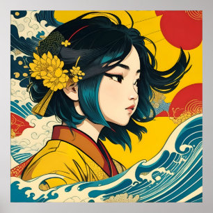 Een Vietnamees meisje in volle bloei Poster