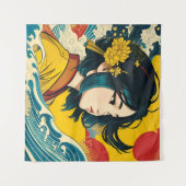 Een Vietnamees meisje in volle bloei Wandkleed (Voorkant (horizontaal))