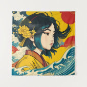 Een Vietnamees meisje in volle bloei Wandkleed (Voorkant)