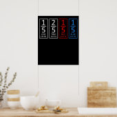 Eén vijfde Wiskunde docent wiskunde Wiskunde stude Poster (Keuken)