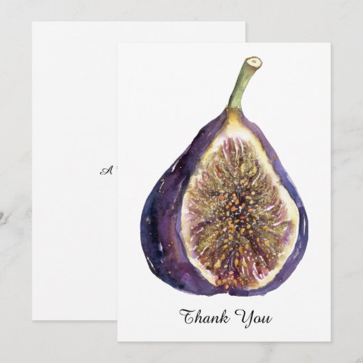 Een vijgenschilderij bedankkaart (Voorkant / Achterkant)