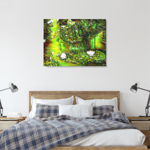 Een vijver met onzuivere gedachten canvas afdruk