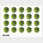 Een vijver met onzuivere gedachten ronde sticker (Vel)