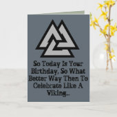 EEN VIKING VERJAARDAG KAART!!! KAART (Gele Bloem)