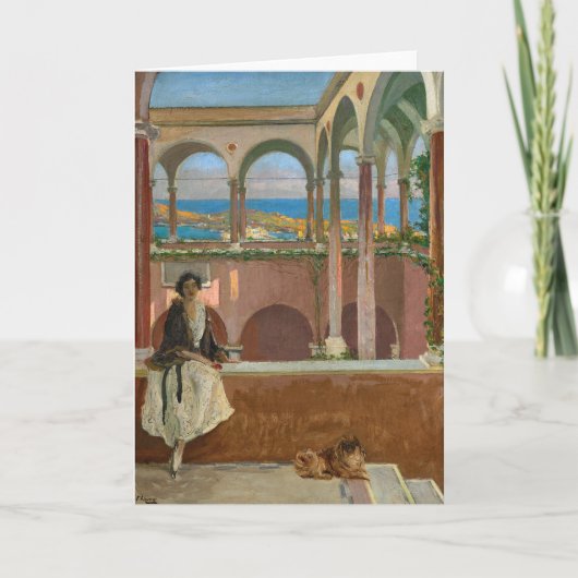 Een villa aan de Riviera | Sir John Lavery Kaart (Voorkant)