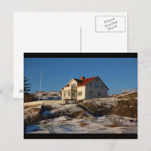 Een villa in de winter... briefkaart (Voorkant / Achterkant)