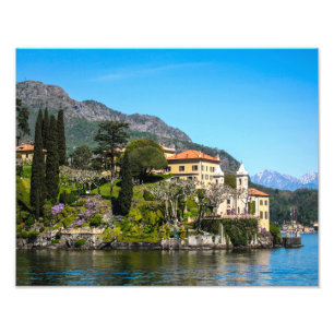 Een villa op Lake Como, Italië - Foto afdrukken