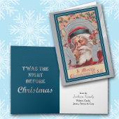 Een vinger opzij leggen van zijn neus Retro Santa Kaart