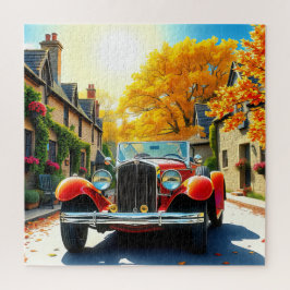 Een vintage auto legpuzzel