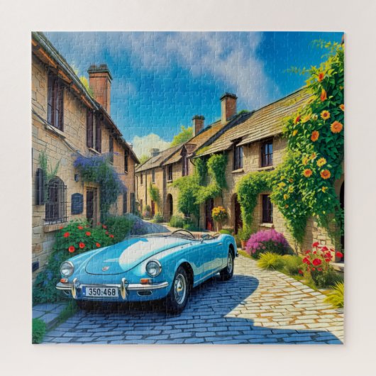Een vintage auto legpuzzel (Verticaal)