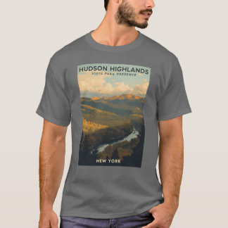 Een vintage illustratie van Hudson Highlands State T-shirt