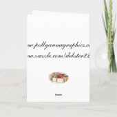 Een vintage kerst cutie feestdagen kaart (Achterkant)