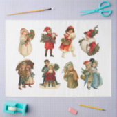 Een Vintage Kerst Serie Design 7 Tissuepapier (Craft)
