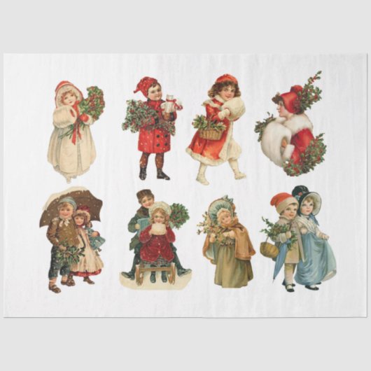 Een Vintage Kerst Serie Design 7 Tissuepapier (Voorkant)