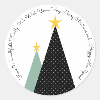 Een vintage kerst Sticker Label