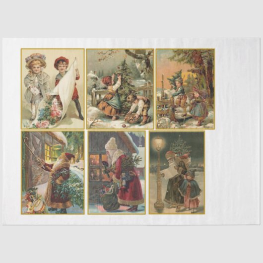 Een Vintage kerstserie design 12 Tissuepapier (Voorkant)