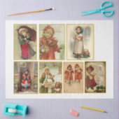 Een Vintage kerstserie design 13 Tissuepapier (Craft)