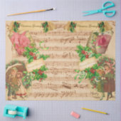 Een Vintage kerstserie Design 2-weefselpapier Tissuepapier (Craft)