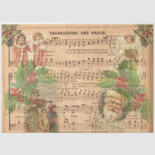 Een Vintage kerstserie Design 4 Tissuepapier