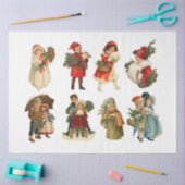 Een Vintage kerstserie Design 7 Tissuepapier (Craft)