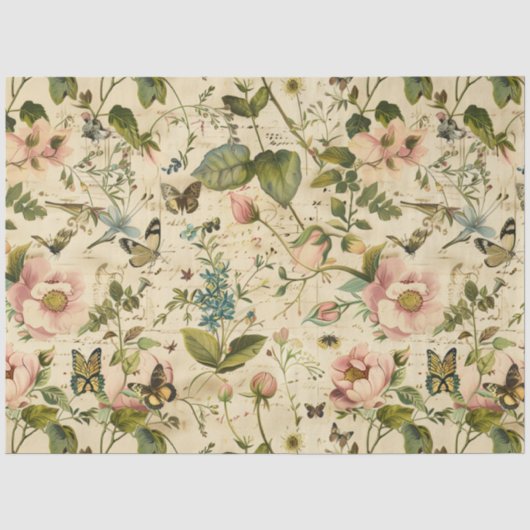 Een Vintage Lente Serie Ontwerp #19 Tissuepapier (Voorkant)