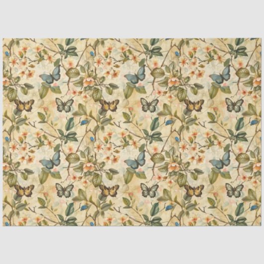 Een Vintage Lente Serie Ontwerp #7 Tissuepapier (Voorkant)