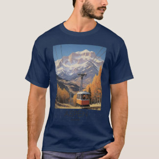 Een vintage reisillustratie van Aspen Colorado US T-shirt