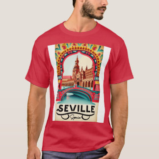 Een Vintage Reiskunst van Sevilla Spanje TShirt 2