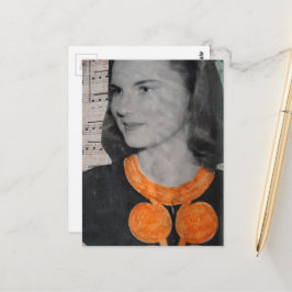 Een Vintage Schoonheidscollage Met Verborgen Boods Briefkaart