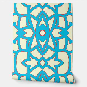 Een vintage turquoise "Ratti_Creative_Arts" behang