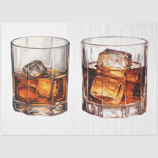 Een vintage-whiskyontwerp serie 1 tissuepapier (Voorkant)