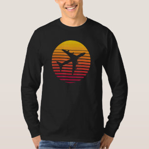 Een vintage zonsondergang 747 straalvliegtuig 4 t-shirt