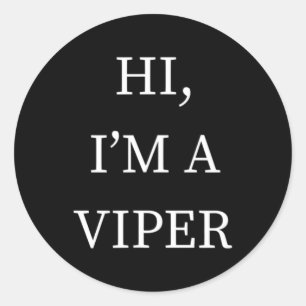 een Viper-slang Halloween-shirt Grappig Laatste Mi Ronde Sticker