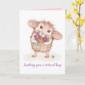 Een Virtual Hug Mouse-Wenskaart verzenden Kaart (Gele Bloem)